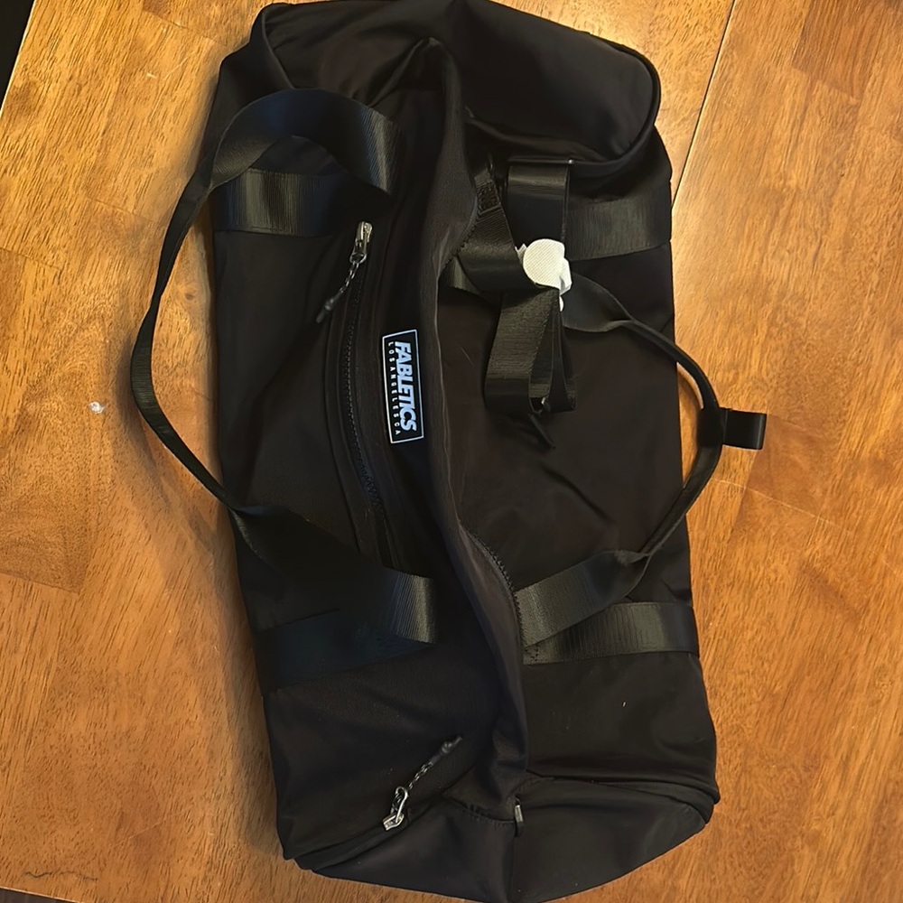 Fabletics Black Duffel Bag Durable and Spacious